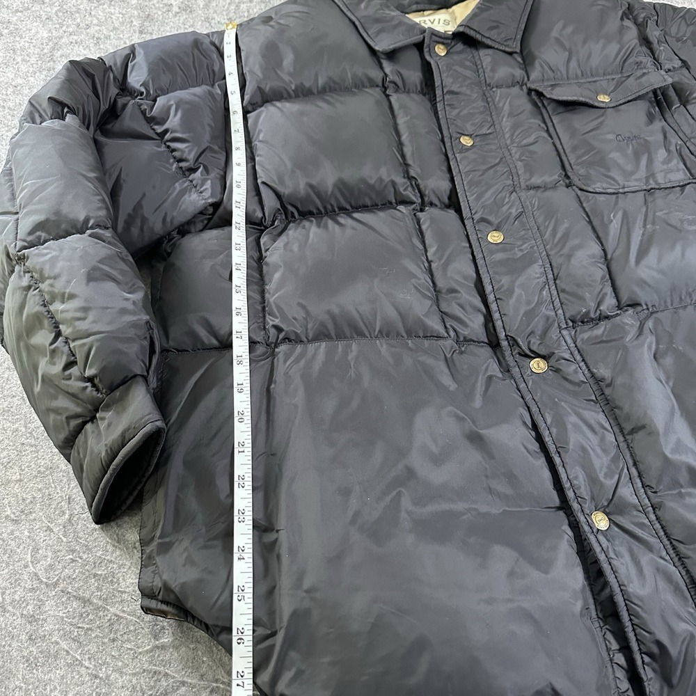 Orvis Goose Down Puffer Jacket XL Snap Outdoor Fishing Hunting Navy Blue Mint - Picture 6 of 13